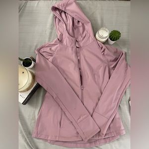 Pink athletic zip-up